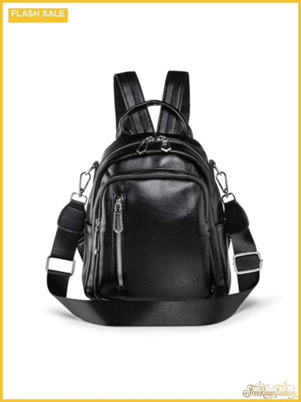 Mini PU Leather Backpack Purse for Women 3-in-1 Travel Daypack Handbag